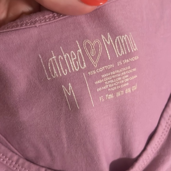 Latched Mama Mauve Breastfeeding Nursing Friendly Fit & Flare Dress Sz M - Picture 2 of 7